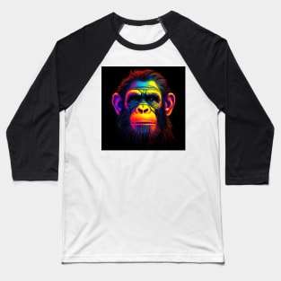 Apes Together Strong Neon Pop Art 3 Baseball T-Shirt